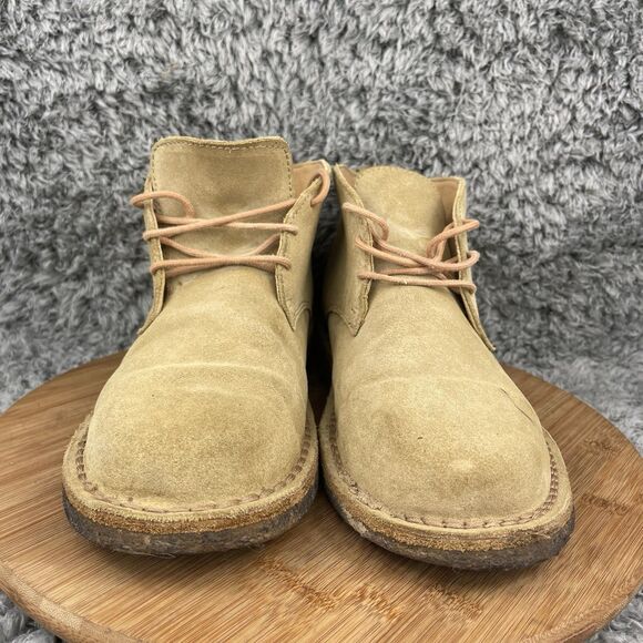Clarks Chukka Ankle Leather Boots Suede Shoes Size 9.5 M Tan - Picture 3 of 10